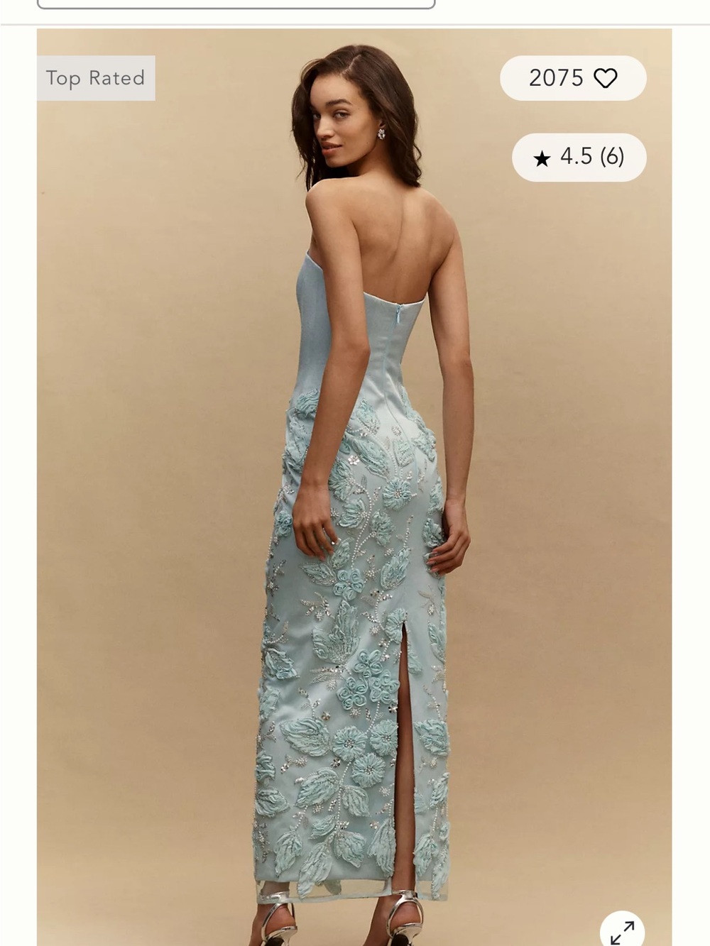 Helsi Julia Strapless 3D Floral Maxi Dress - Picture 3 of 3